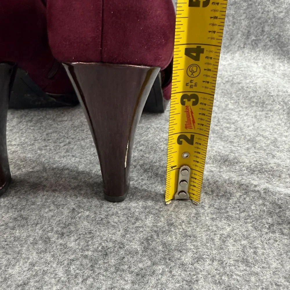Liz Claiborne Elsie Heels Womens 8.5‎ Maroon Burgundy Shoes Pumps Office Party